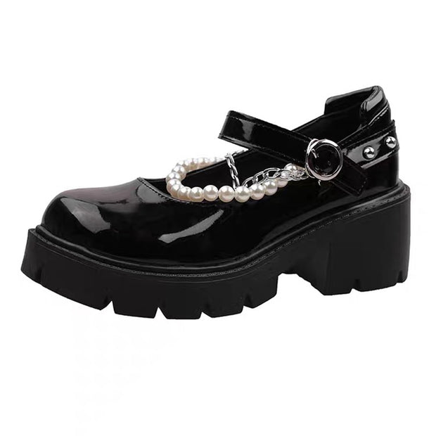 Thick Soled Mary Jane Shoes For Women
